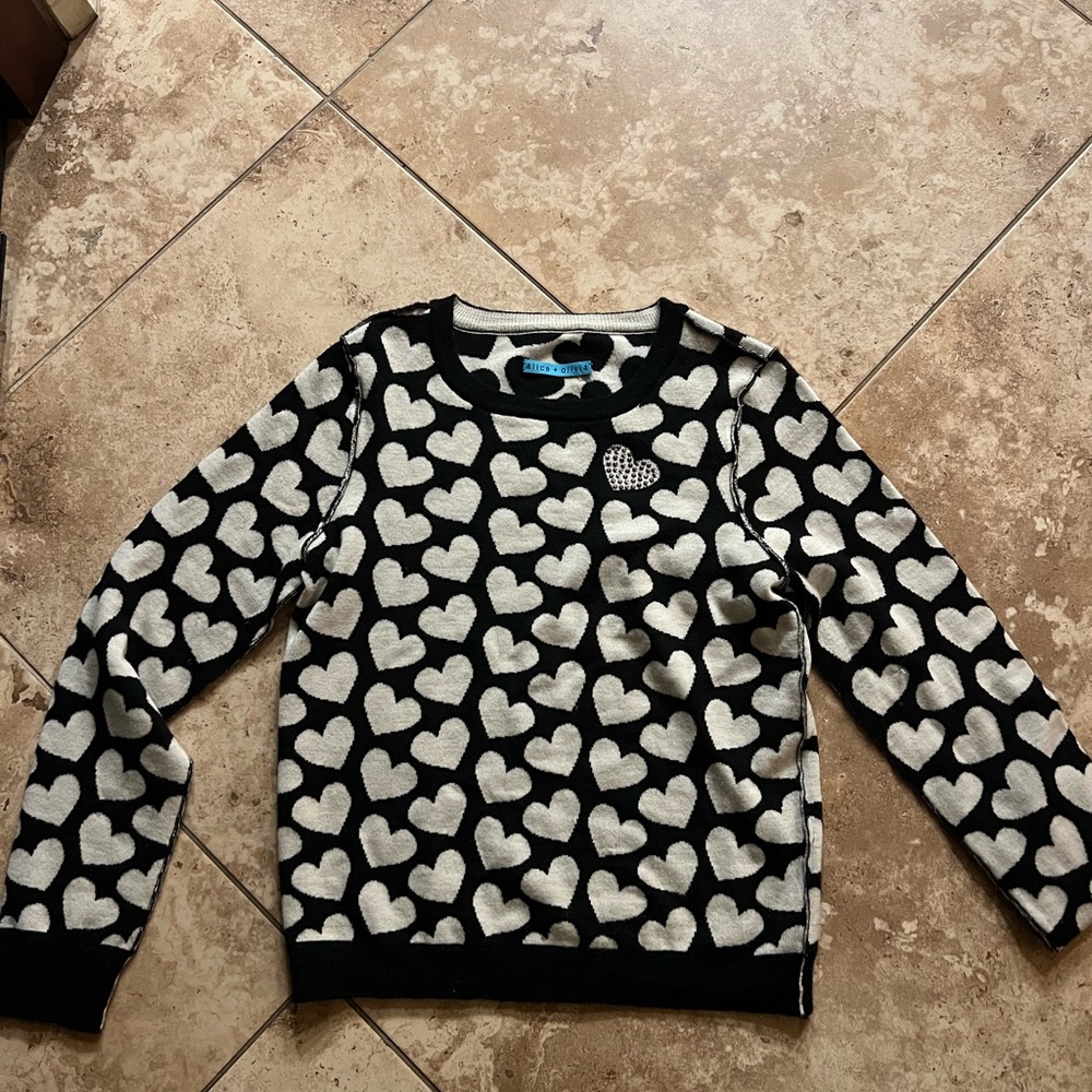 Alice & Olivia Heart Patterned Sweater